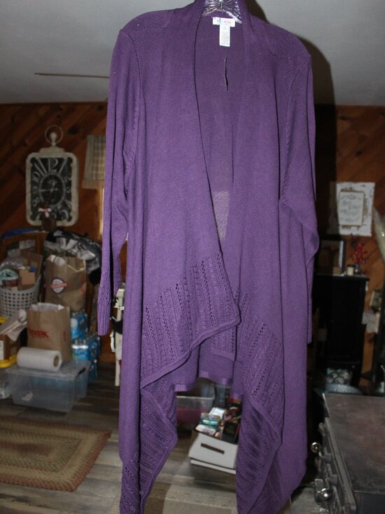 D & Co Sweaters - NWT D & CO Cardigan women's 3X Stunning Purple!!